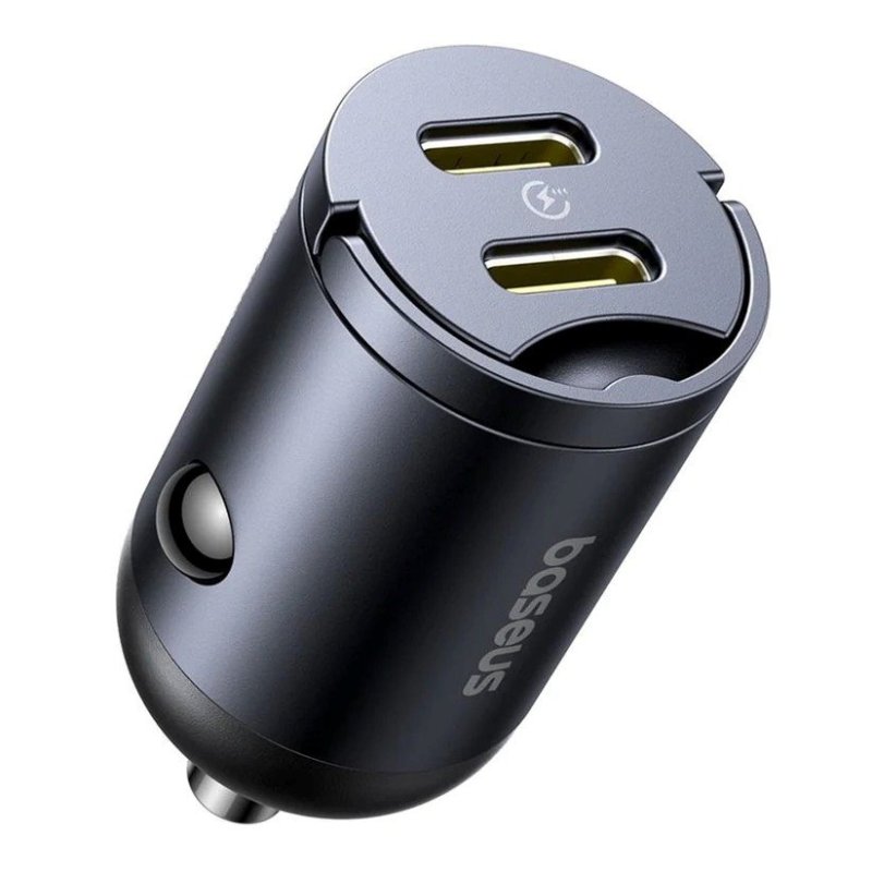Baseus Tiny Star Mini Nabíječka do Auta USB-C / USB-C 30W Cosmic Black - obrázek č. 3