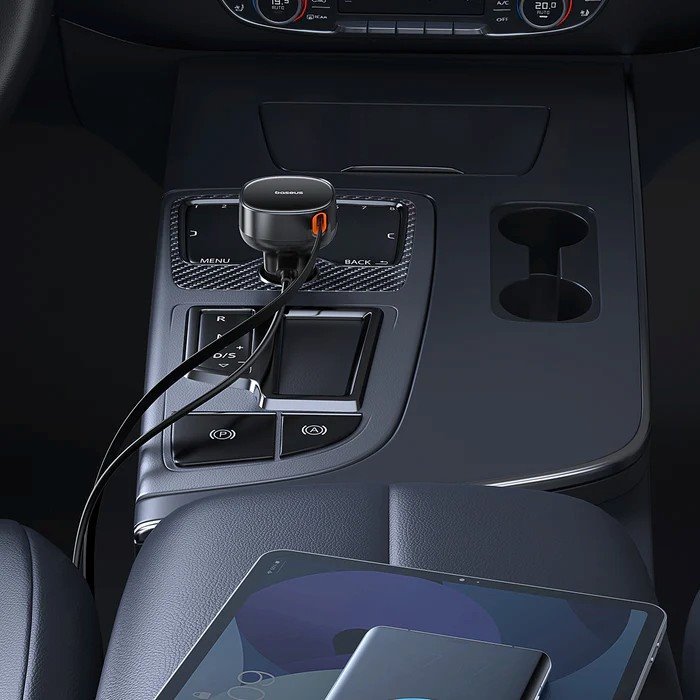 Baseus Enjoyment Pro Nabíječka do Auta USB-C 60W Cluster Black - obrázek č. 2