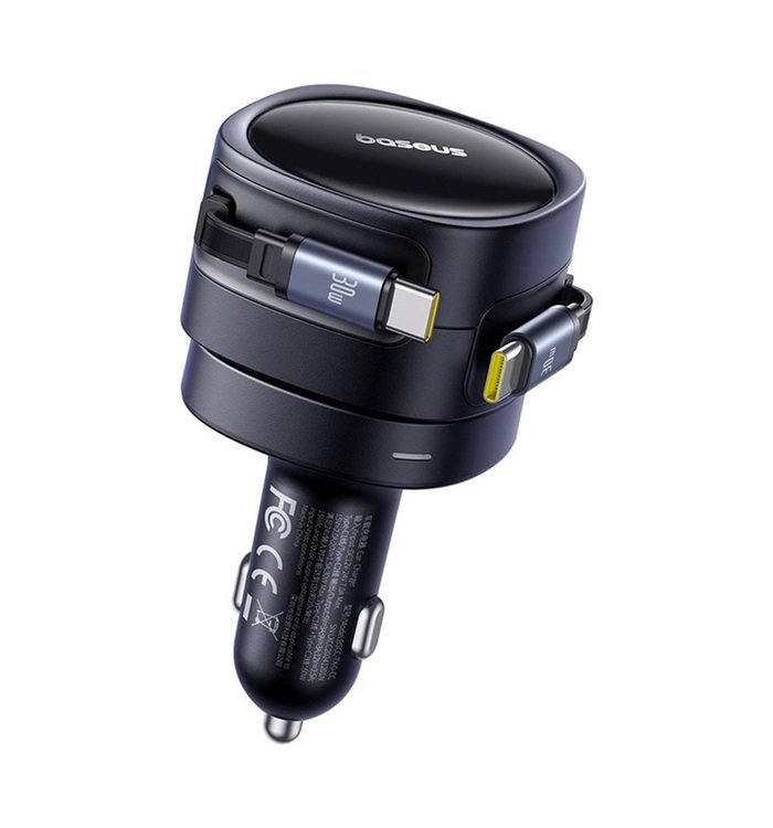 Baseus Enjoyment Max Nabíječka do Auta USB-C / USB-C 60W Cosmic Black - obrázek č. 4