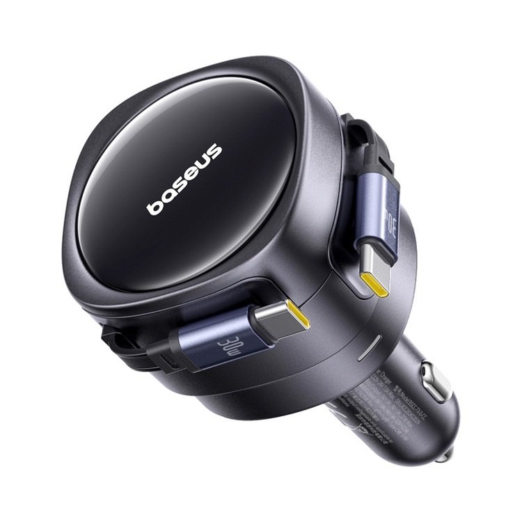 Baseus Enjoyment Max Nabíječka do Auta USB-C / USB-C 60W Cosmic Black - obrázek č. 3