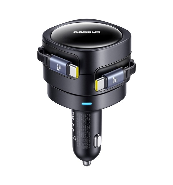 Baseus Enjoyment Max Nabíječka do Auta USB-C / USB-C 60W Cosmic Black - obrázek č. 6