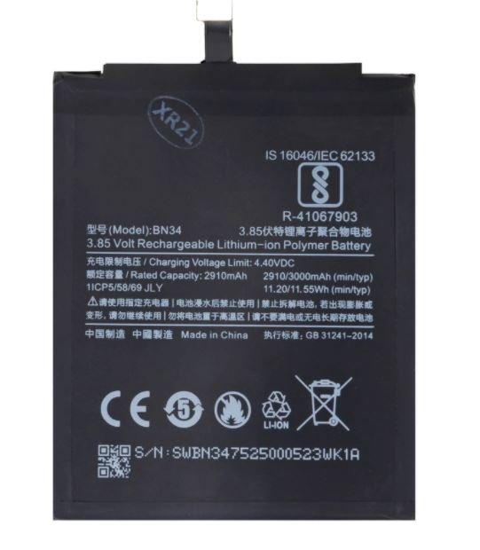 Xiaomi BN34 Baterie 3000mAh (OEM) - obrázek produktu