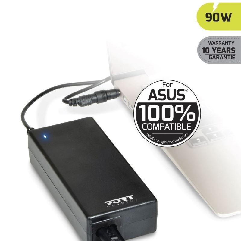PORT CONNECT ASUS 100% napájecí adaptér k notebooku, 19V, 4,74A, 90W, 5x ASUS konektor - obrázek produktu