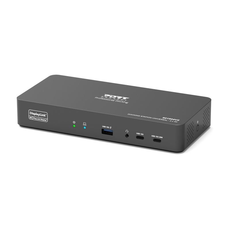PORT CONNECT Univerzální dokovací stanice USB-C, 2× 4K, HDMI  /  DisplayPort - obrázek produktu