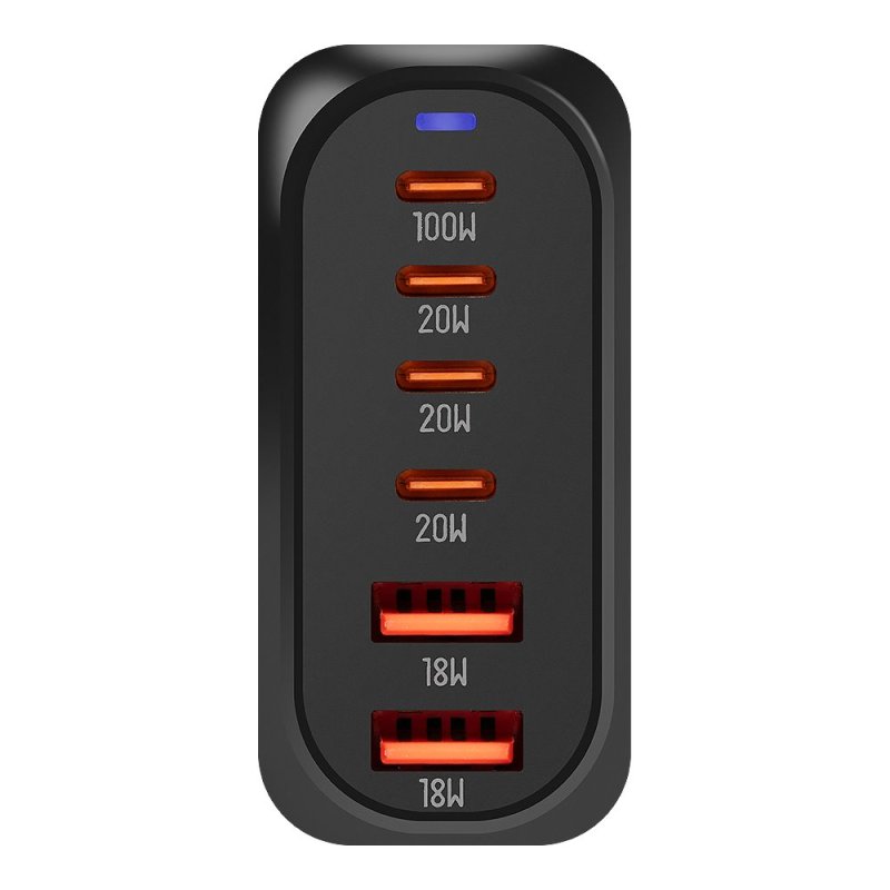 OBAL:ME Terminal GaN Stolní nabíječka 4C2A 100W Black - obrázek č. 1