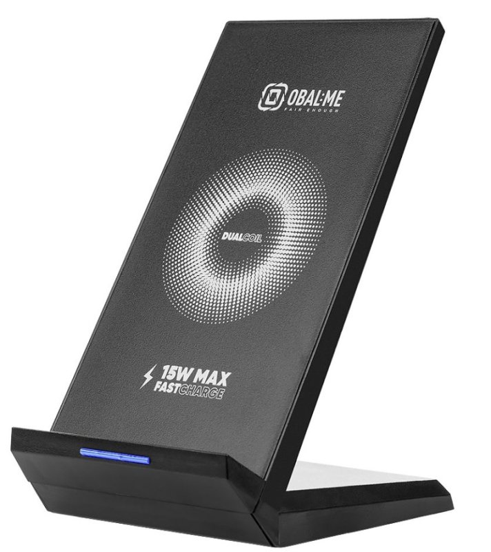 OBAL:ME StandCharger Bezdrátový Nabíjecí Stojánek na Stůl 15W Black - obrázek č. 3