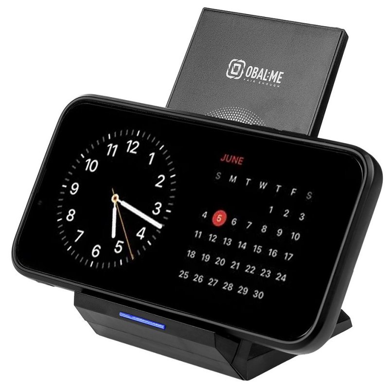 OBAL:ME StandCharger Bezdrátový Nabíjecí Stojánek na Stůl 15W Black - obrázek č. 4