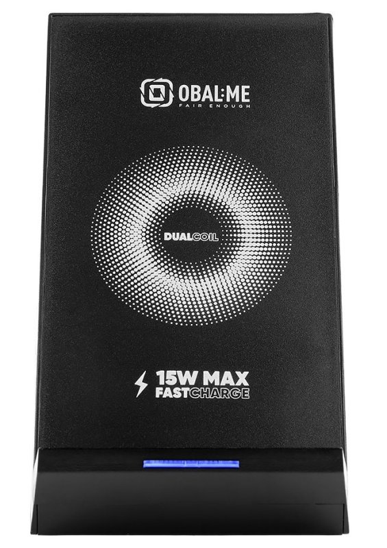 OBAL:ME StandCharger Bezdrátový Nabíjecí Stojánek na Stůl 15W Black - obrázek č. 1