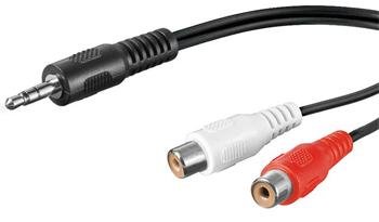 PremiumCord Kabel Jack 3.5mm-2xCINCH M/ F 1,5m - obrázek produktu