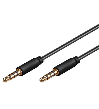 PremiumCord Kabel Jack 3.5mm 4 pinový  M/ M 3 m pro Apple iPhone, iPad, iPod - obrázek produktu