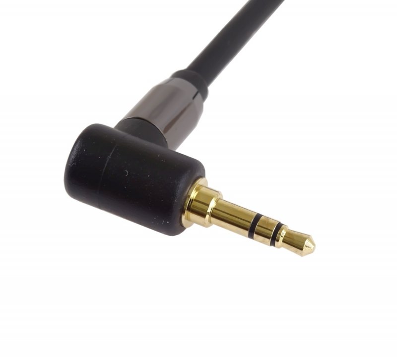 PremiumCord HQ stíněný kabel stereo Jack 3.5mm - Jack 3.5mm zahnutý 90° 1,5m - obrázek č. 5