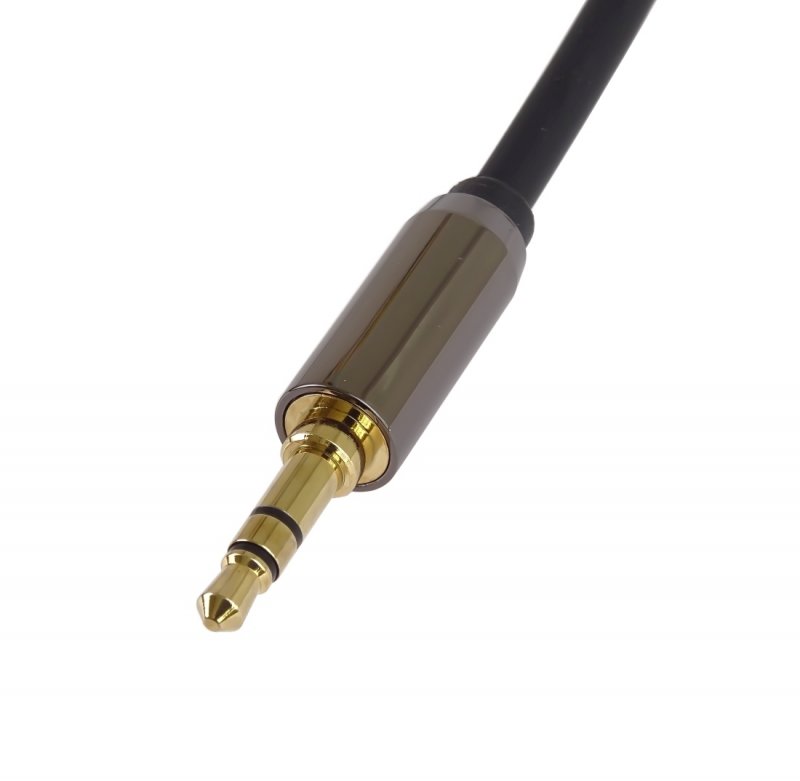 PremiumCord HQ stíněný kabel stereo Jack 3.5mm - Jack 3.5mm zahnutý 90° 1,5m - obrázek č. 6