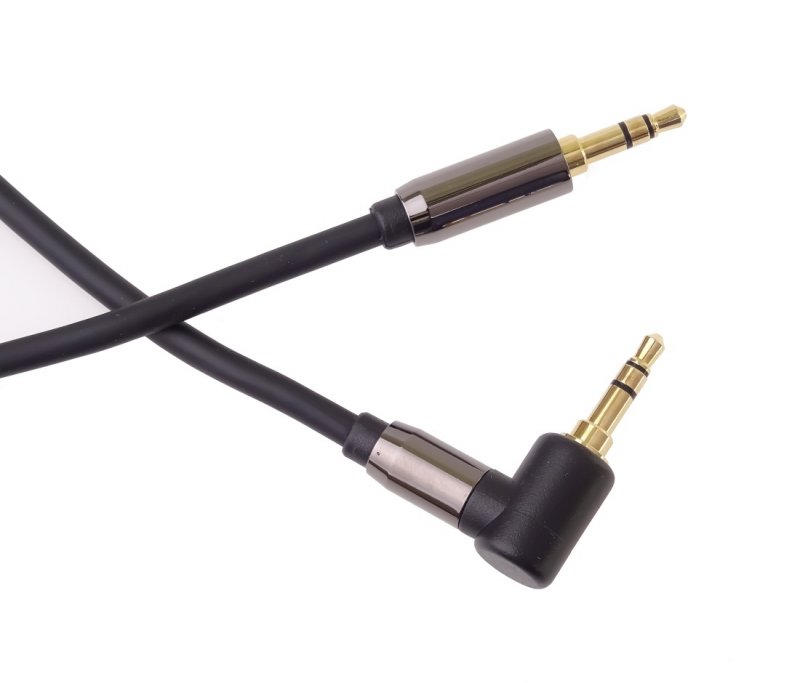 PremiumCord HQ stíněný kabel stereo Jack 3.5mm - Jack 3.5mm zahnutý 90° 1,5m - obrázek č. 4