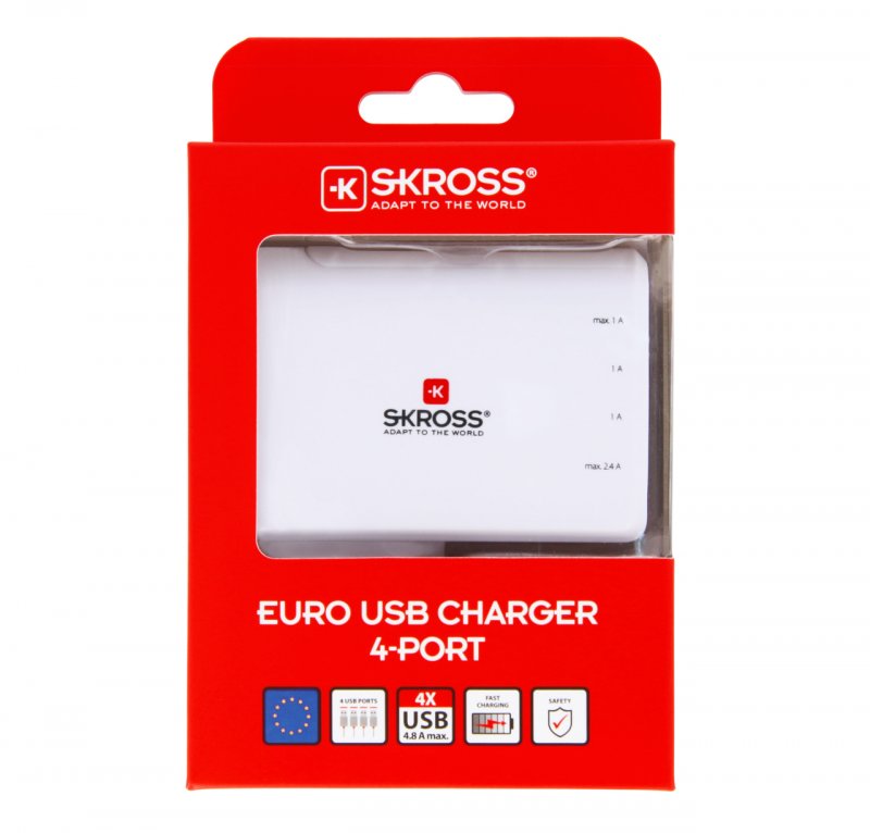 SKROSS Euro USB Charger 4x USB 5V 4.8A - obrázek č. 4