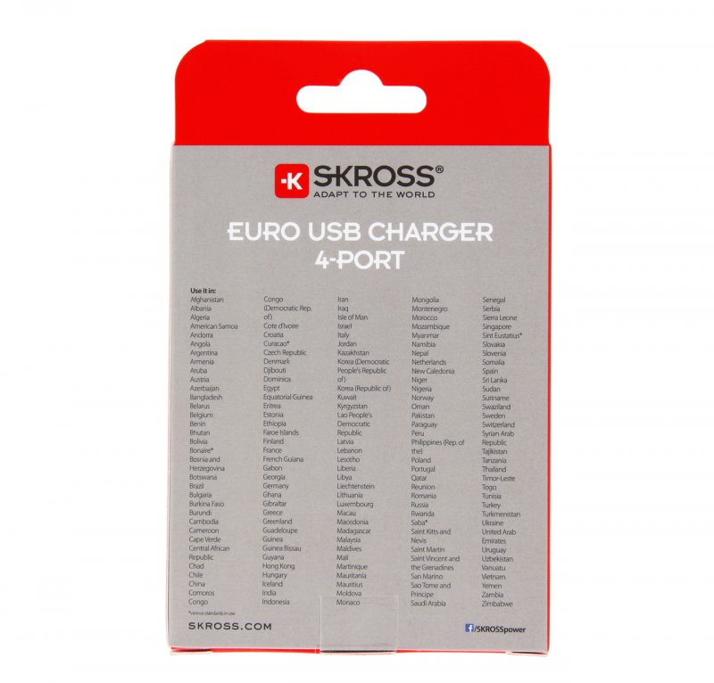 SKROSS Euro USB Charger 4x USB 5V 4.8A - obrázek č. 5