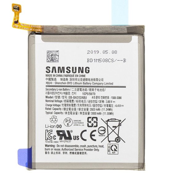 Samsung EB-BA202ABU Baterie Li-Pol 3000mAh Service Pack - obrázek produktu