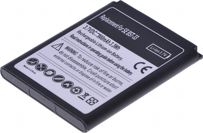 Baterie T6 power Sony Ericsson K800, J100, K550, K790, M600, P990i, W300i, W850i, 900mAh, 3,3Wh - obrázek č. 1