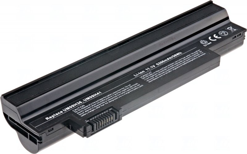 Baterie T6 power Acer Aspire One 532h, Aspire One 533, 5200mAh, 58Wh, 6cell, bílá - obrázek produktu