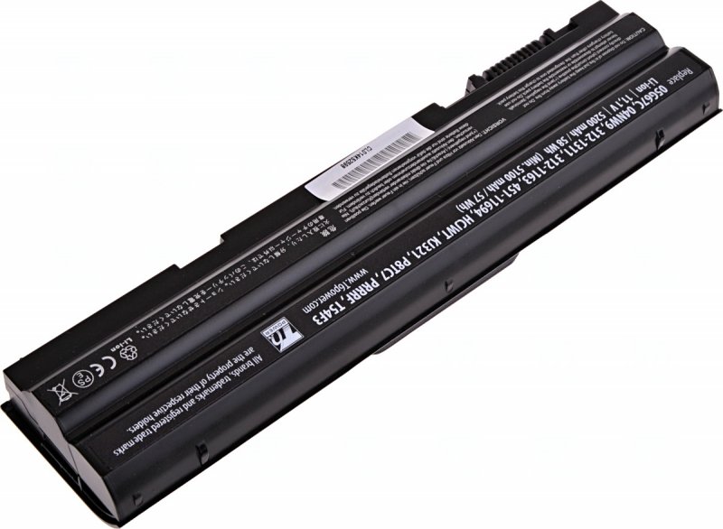 Baterie T6 Power Dell Latitude E6420, E6430, E6520, E6530, E5420, E5430, E5520, 5200mAh, 58Wh, 6cell - obrázek č. 1