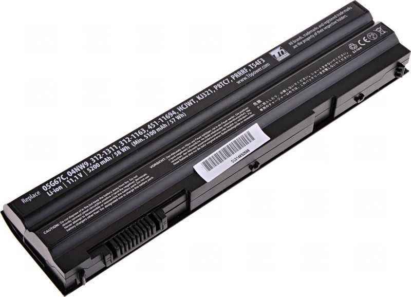 Baterie T6 Power Dell Latitude E6420, E6430, E6520, E6530, E5420, E5430, E5520, 5200mAh, 58Wh, 6cell - obrázek produktu