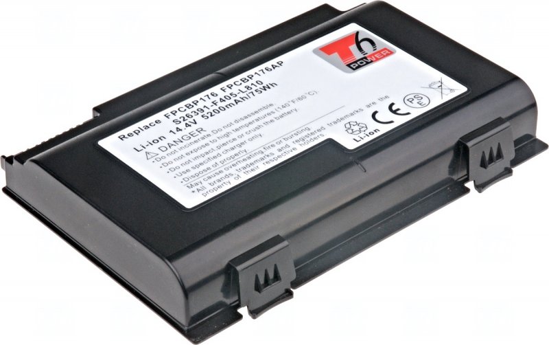 Baterie T6 power Fujitsu Lifebook E8410, E8420, A6210, A6220, AH550, E780, N7010, 8cell, 5200mAh - obrázek č. 1