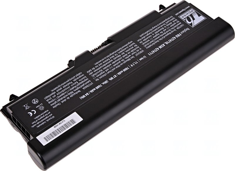 Baterie T6 Power Lenovo ThinkPad T410, T420, T510, T520, L410, L420, L510, 7800mAh, 87Wh, 9cell - obrázek č. 1