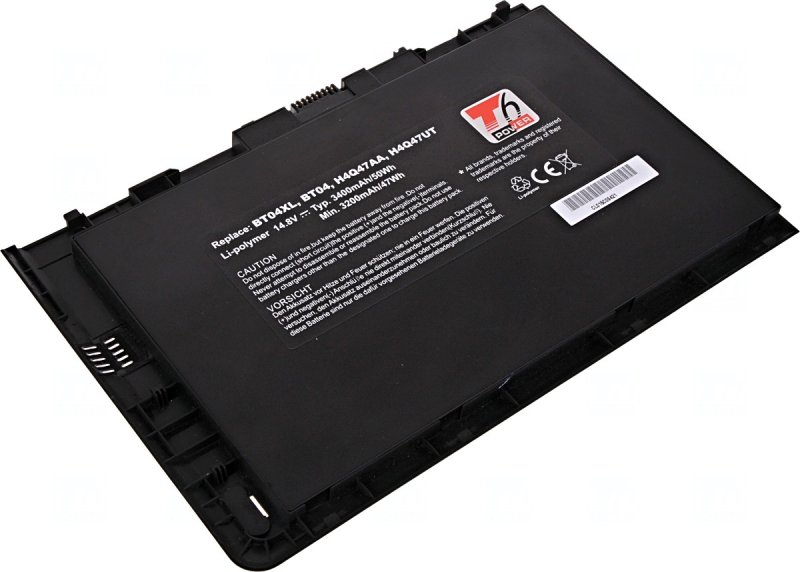 Baterie T6 Power HP EliteBook 9470m, EliteBook Folio 9470m, 3400mAh, 50Wh, 4cell, Li-pol - obrázek produktu