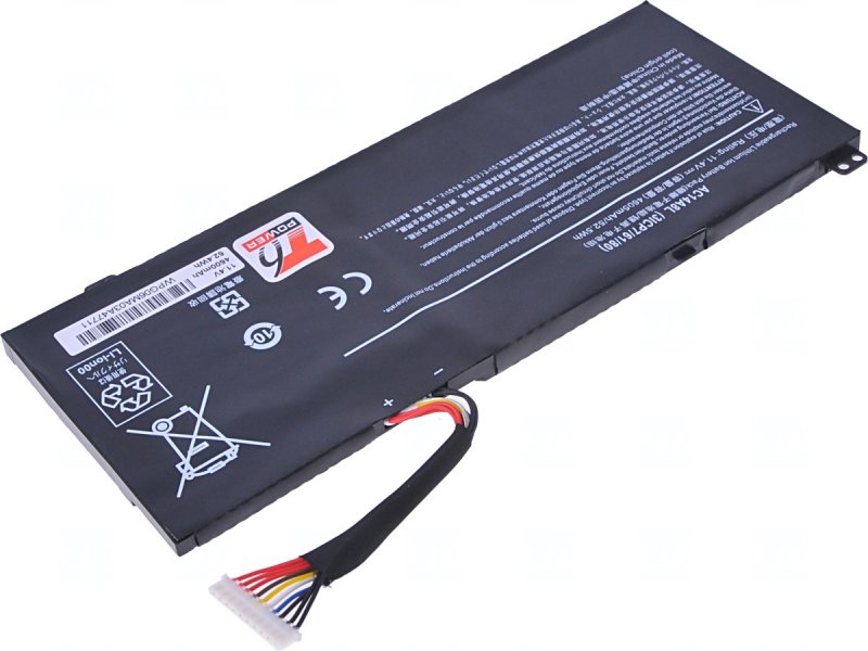 Baterie T6 Power Acer Aspire Nitro VN7-571, VN7-572, VN7-591, VN7-791, 4600mAh, 52Wh, 3cell, Li-pol - obrázek č. 1