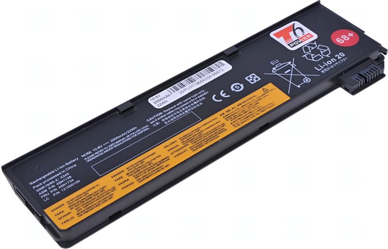 Baterie T6 Power Lenovo ThinkPad T440s, T450s, T460p, T470p, T550, P50s, 68, 2100mAh, 24Wh, 3cell - obrázek produktu