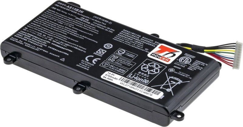 Baterie T6 Power Acer Predator 15 G9-591, G9-592, 17 G9-791, G9-792, GX-791, 6000mAh, 88Wh, 8cell - obrázek produktu