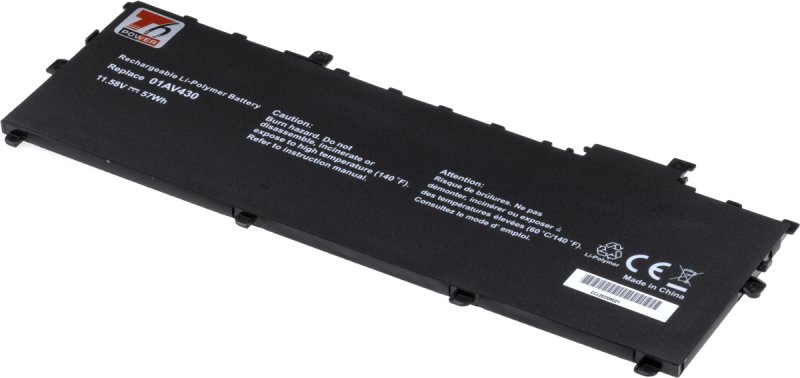 Baterie T6 Power Lenovo ThinkPad X1 Carbon 5th, 6th Gen, 4900mAh, 57Wh, 3cell, Li-Pol - obrázek produktu