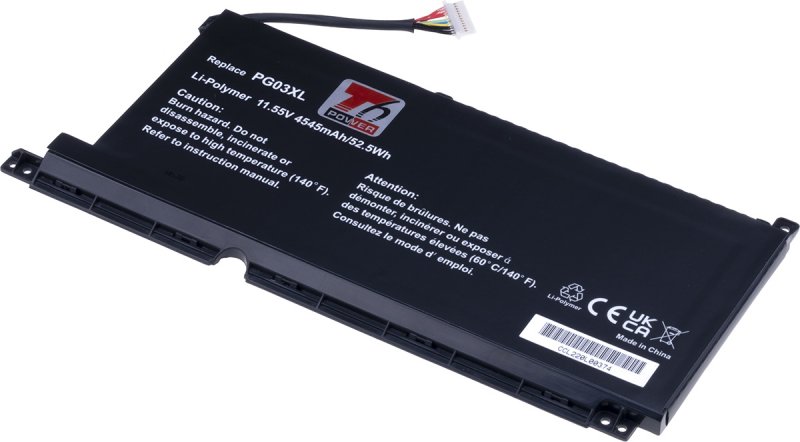 Baterie T6 Power HP Pavilion Gaming 15-dk0000, 15-ec0000, 4545mAh, 52,5Wh, 3cell, Li-pol - obrázek produktu