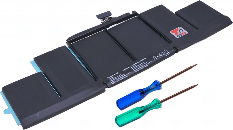 Baterie T6 Power Apple MacBook Pro 15" Retina (Late 2012, Early 2013), 8460mAh, 95Wh, 6cell, Li-pol - obrázek produktu