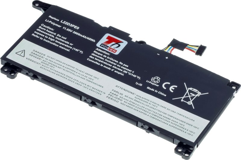 Baterie T6 Power pro Lenovo ThinkBook 14 G6, 14 G7, 16 G6, 16 G7, 3900mAh, 45Wh, 3cell, Li-pol - obrázek produktu