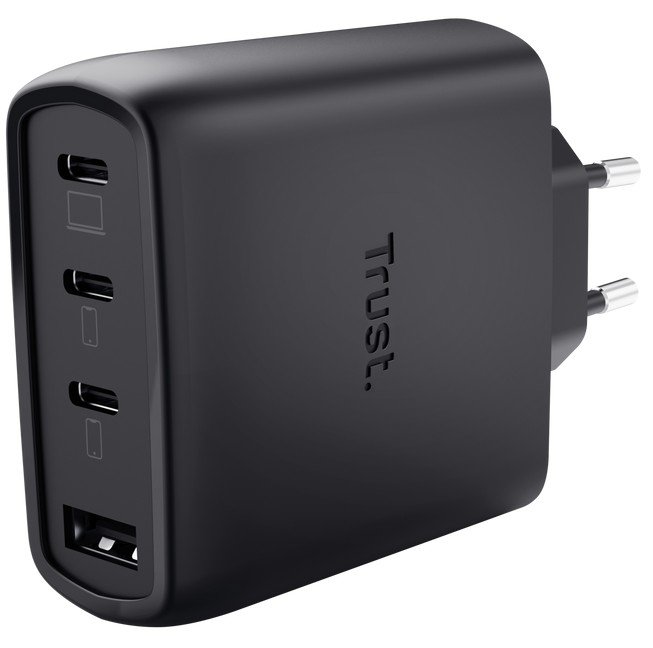 TRUST MAXO 65W 4P GAN CHARGER BLK - obrázek produktu