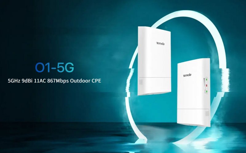 Tenda O1-5G Outdoor CPE 5 GHz WiFi-AC 867Mb/ s, 9 dBi, IP65, pasivní PoE výhybka + adaptér - obrázek č. 6