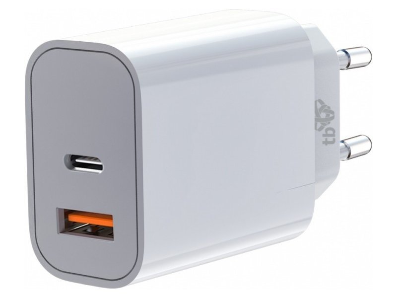 TB nabíječka USB-C + USB-A 2x3A bilá - obrázek produktu