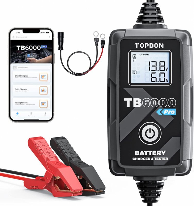 TOPDON Nabíječka a tester baterie TB6000Pro - obrázek produktu