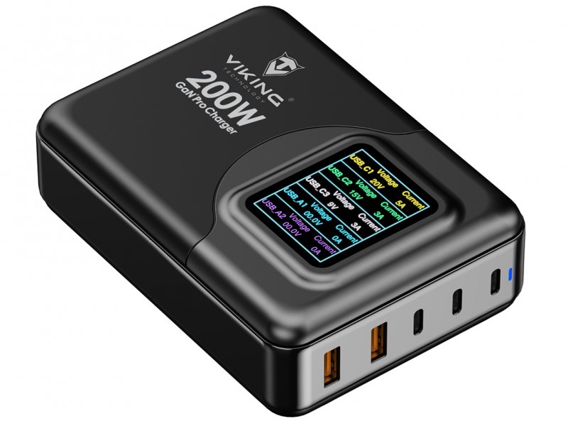 Viking USB GaN charger 200W PD PRO - obrázek č. 1