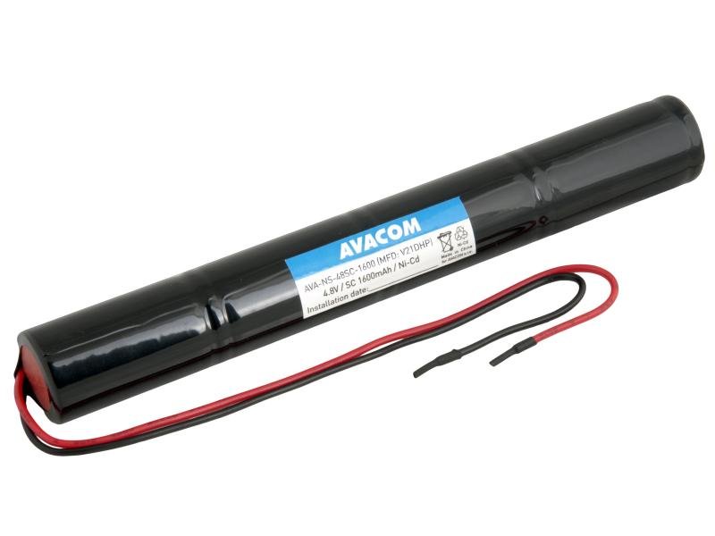 Baterie pro nouzová světla AVACOM Ni-Cd 4,8V 1600mAh vysokoteplotní - obrázek produktu