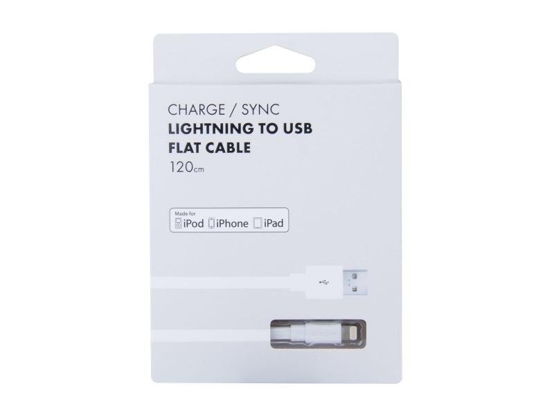 AVACOM MFI-120W kabel USB - Lightning, MFi certifikace, 120cm, bílá - obrázek č. 1