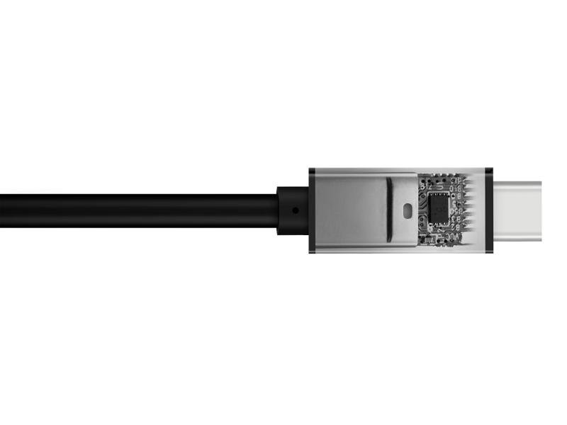Datový a nabíjecí kabel USB Type-C - USB Type-C, 100cm, 60W E-Mark, černý - obrázek č. 2