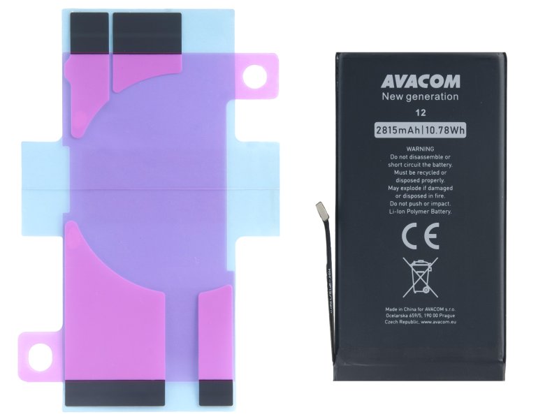 Baterie pro Apple iPhone 12, 12 Pro, Li-Ion 3,83V 2815mAh (náhrada A2479) AV - obrázek produktu