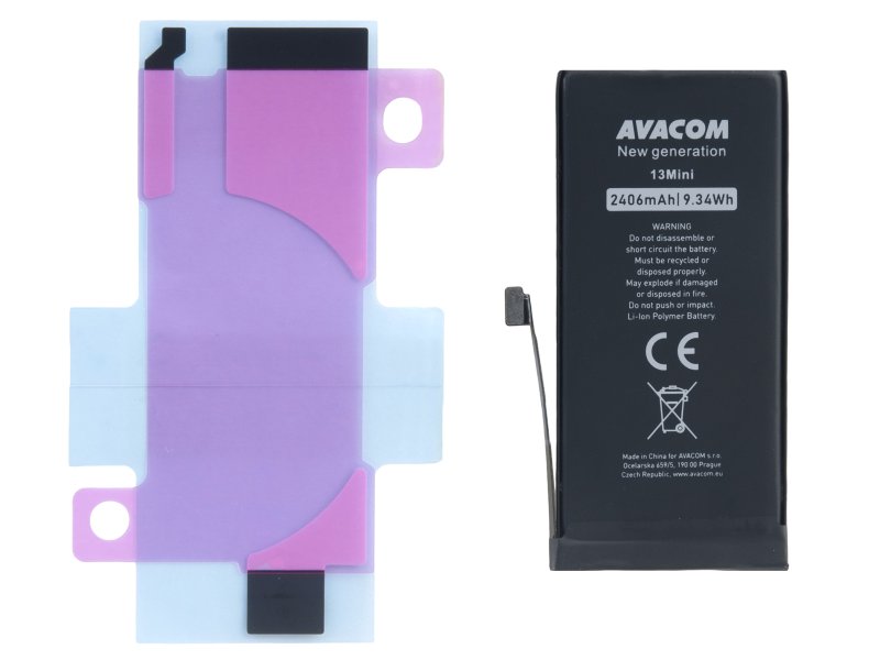 Baterie pro Apple iPhone 13 mini, Li-Ion 3,88V 2406mAh (náhrada A2660) AV - obrázek produktu