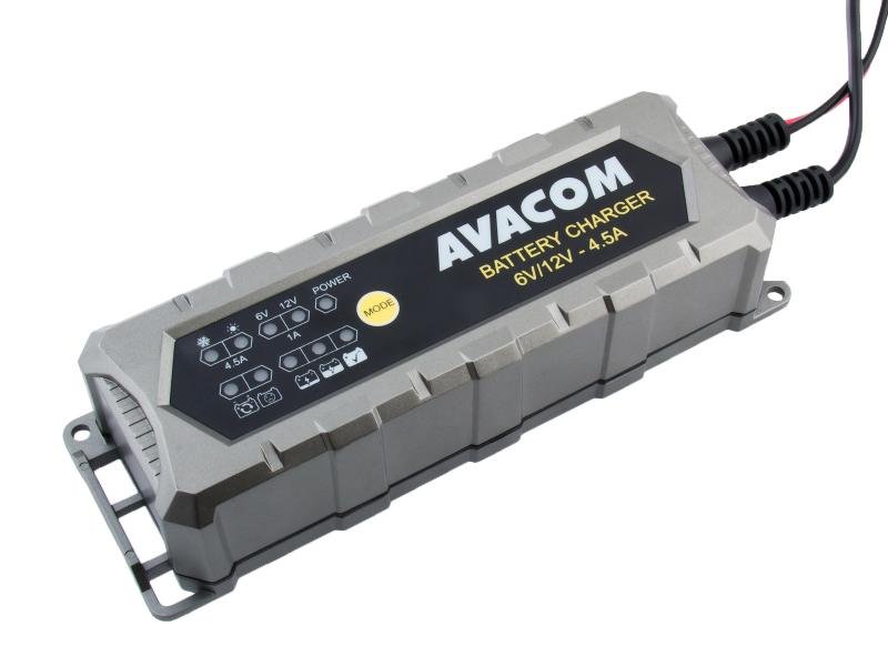 Automatická nabíječka AVACOM 6V/12V 4,5A pro olověné AGM/GEL akumulátory (1,2 - 120Ah) - obrázek č. 1