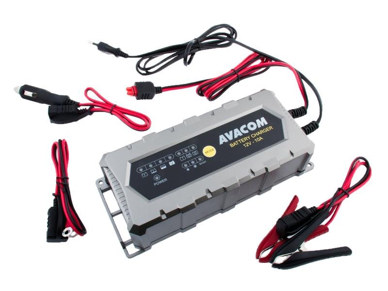 Automatická nabíječka AVACOM 12V 10A pro olověné AGM/GEL akumulátory (20 - 200Ah) - obrázek produktu