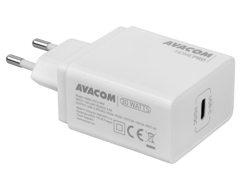 AVACOM HomePRO síťová nabíječka s Power Delivery 30W s výstupem USB-C - obrázek č. 1