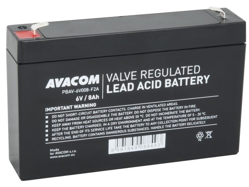 AVACOM baterie 6V 8Ah F2 (PBAV-6V008-F2A) - obrázek produktu