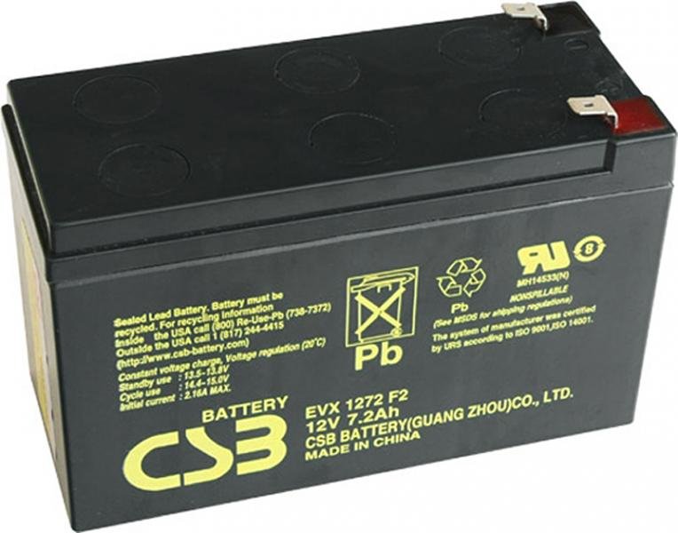 CSB 12V 7,2Ah olověný akumulátor DeepCycle AGM F2 (EVX1272F2) - obrázek produktu