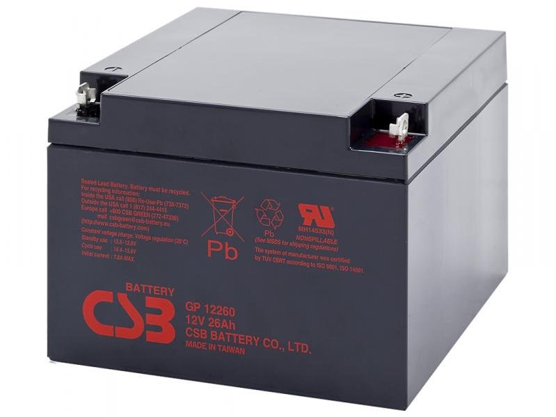 CSB 12V 26Ah olověný akumulátor M5 (GP12260I) - obrázek produktu